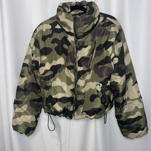 Camo Puffer Coat